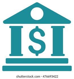 Business Center icon. Vector style is flat iconic symbol, soft blue color, white background.