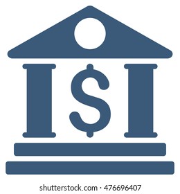 Business Center icon. Vector style is flat iconic symbol, blue color, white background.
