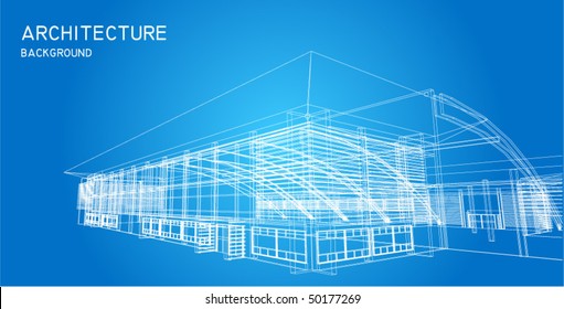Business center in perspective view