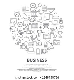 Business centre vector concept. For web site, print design, business card