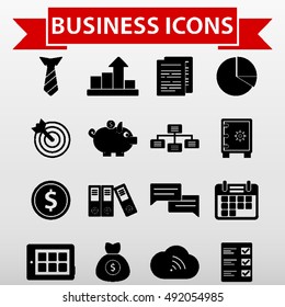 Business and CEO Training Icons Set Vector Illustration