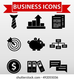 Business and CEO Training Icons Set Vector Illustration