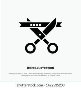 Business, Ceremony, Modern, Opening solid Glyph Icon vector