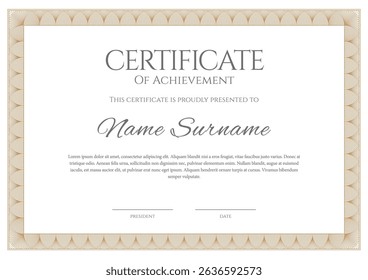 business certificate template design vector illustration
