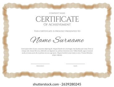 business certificate template design vector illustration