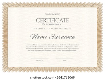 business certificate template design vector illustration