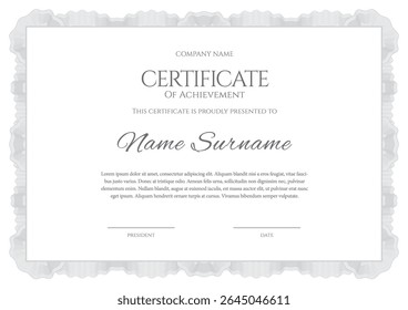 business certificate template design vector illustration