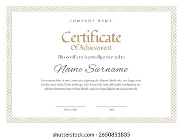 business certificate template design vector illustration