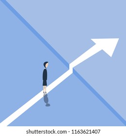 Business challenge or obstacle concept vector illustration. 