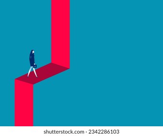 Business of challenge and opportunity. Business success vector illustration concept

