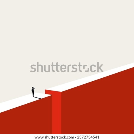 Business challenge and opportunity vector concept. Symbol of finding solution, achievement, success. Minimal eps10 illustration