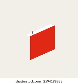 Business challenge vector concept. Symbol of opportunity, obstacle, growth, potential. Minimal design eps10 illustration.