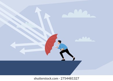 Business Challenges and Resilience 2d flat vector illustration