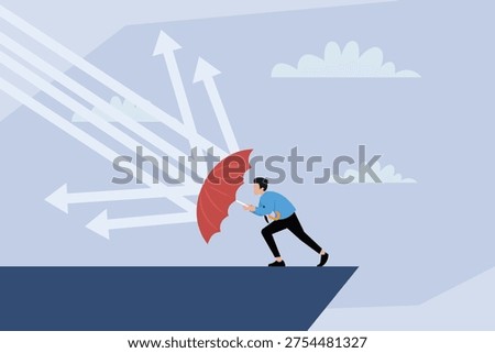 Business Challenges and Resilience 2d flat vector illustration