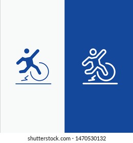 Business, Change, Comfort, Escape, Leave Line and Glyph Solid icon Blue banner Line and Glyph Solid icon Blue banner. Vector Icon Template background