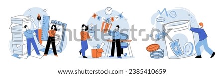 Business chaos. Vector illustration. Difficulties arise due to pressure and overload work, leaving individuals feeling exhausted and drained The chaotic nature business environment clead to physical