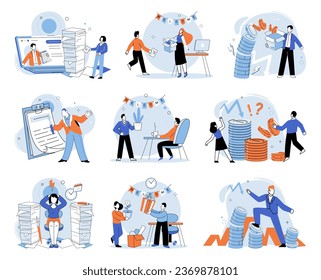 Business chaos. Vector illustration. Business chaos is like wild storm, wreaking havoc and creating turbulent environment The business chaos metaphor illustrates challenges and difficulties