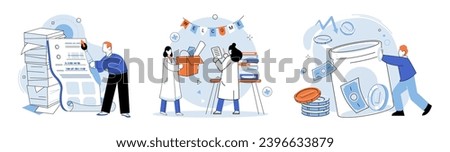 Business chaos. Vector illustration. The business chaos metaphor emphasizes significance prioritizing tasks and managing workload effectively Implementing organizational tools and systems chelp