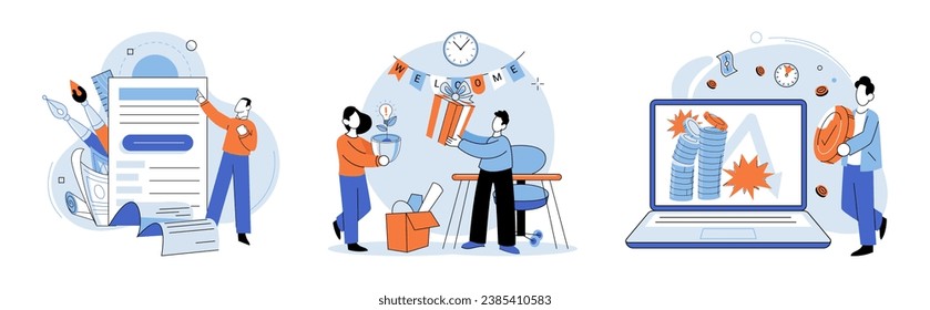 Business chaos. Vector illustration. Promoting culture open communication and collaboration chelp prevent chaos and foster more harmonious work environment The business chaos metaphor highlights