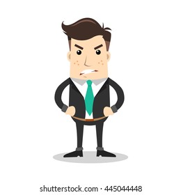 business character with angry expression