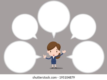 business character - blank bubble