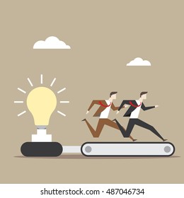 Business character illustration. Generating idea