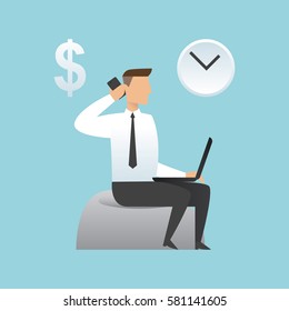 Business character illustration. Negotiation concept
