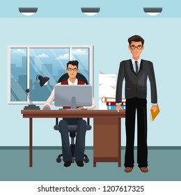 business character in office scenario