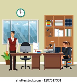 business character in office scenario