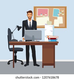 business character in office scenario