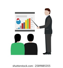 Business Character Presentation Project Vector Editable
