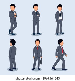 business character set cartoon vector
