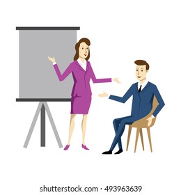 Business character set. Presentation character