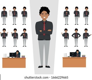 Geschäftscharakter-Set. Vektorillustration Design.