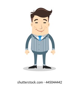 business character with smile expression