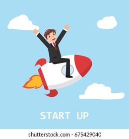 Business Character ,Start up  , Success Idea , Illustration Vector 