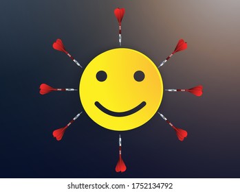 Business character team goals vector concept. Business people aiming target goal in dart by using archery for sales and marketing. Vector illustration.