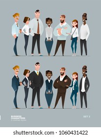 Business Characters Collection in Two Different Modern Clothes Style