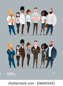 Business Characters Collection in Two Different Modern Clothes Style