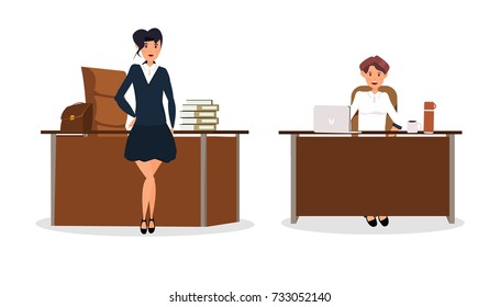 Business characters isolated vector set