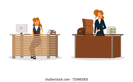 Business characters isolated vector set