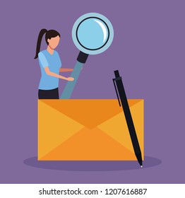 business characters in a presentation
