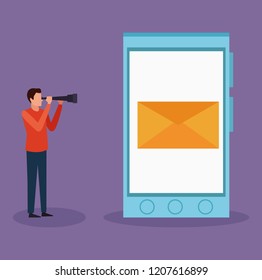 business characters in a presentation