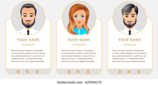 Business characters set. Banners for your web design in business style.  Infographic template design.
