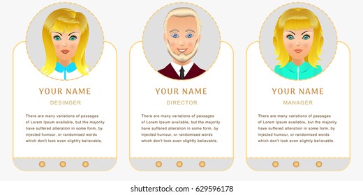 Business characters set. Banners for your web design in business style.  Infographic template design.