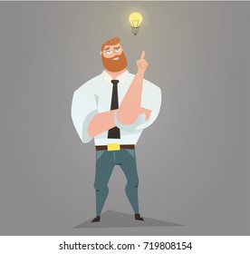 Business characters for web design. Idea moment. Isolated illustration