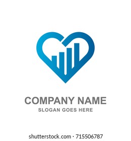 Business Chart Analysis Statistic Data Vector Logo Icon