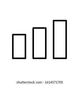 Business chart, analysis, web line icon, outline isolated on white background EPS Vector 