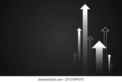Business chart with arrow background.