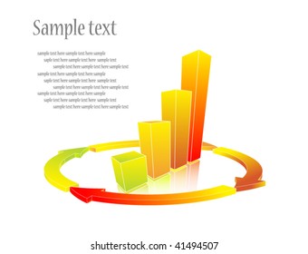 Business chart in arrow cycle